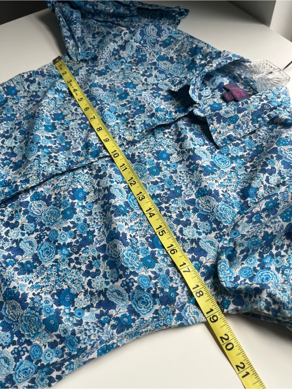 J Crew Liberty Of London Slim Perfect Shirt Elysian Day Blue Floral 6 Cotton